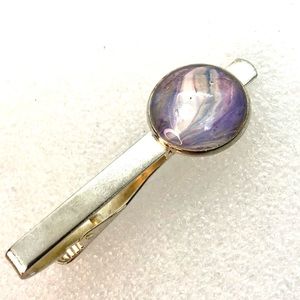 Tie clip pin silver plated 16mm handcrafted